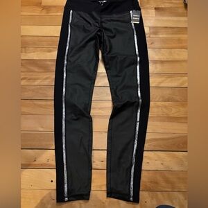 SALE 🛍️Forever 21 Black Leggings with Silver Accent Stripe